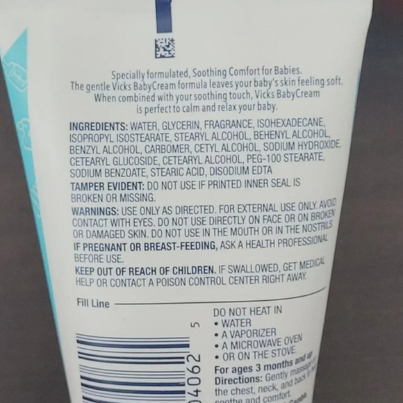 2 Vicks Baby Cream Soothing Cream Eucalyptus Rosemary Aloe Vera & Lavender 14CT - Picture 2 of 4